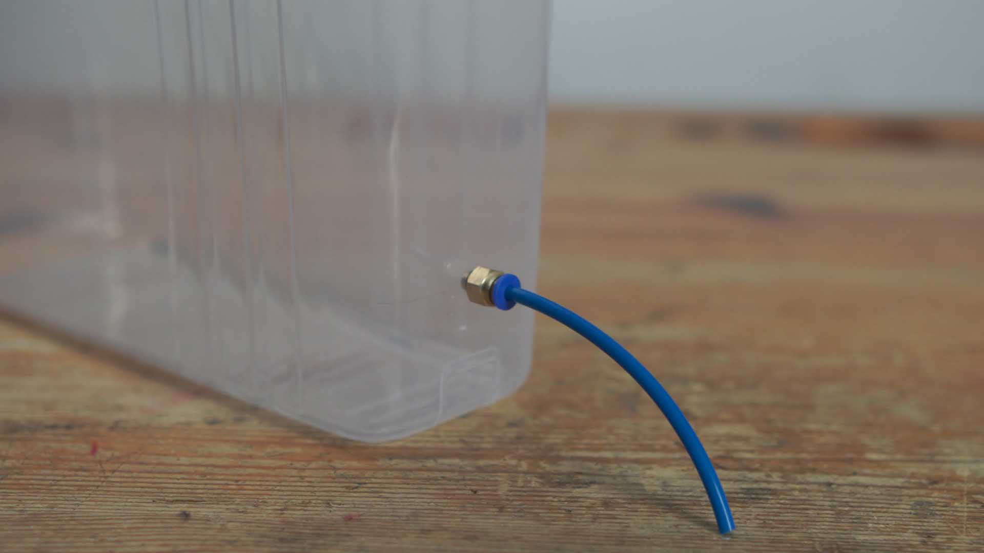 Drilling the PTFE exit port and threading in the PC4-M6 connector